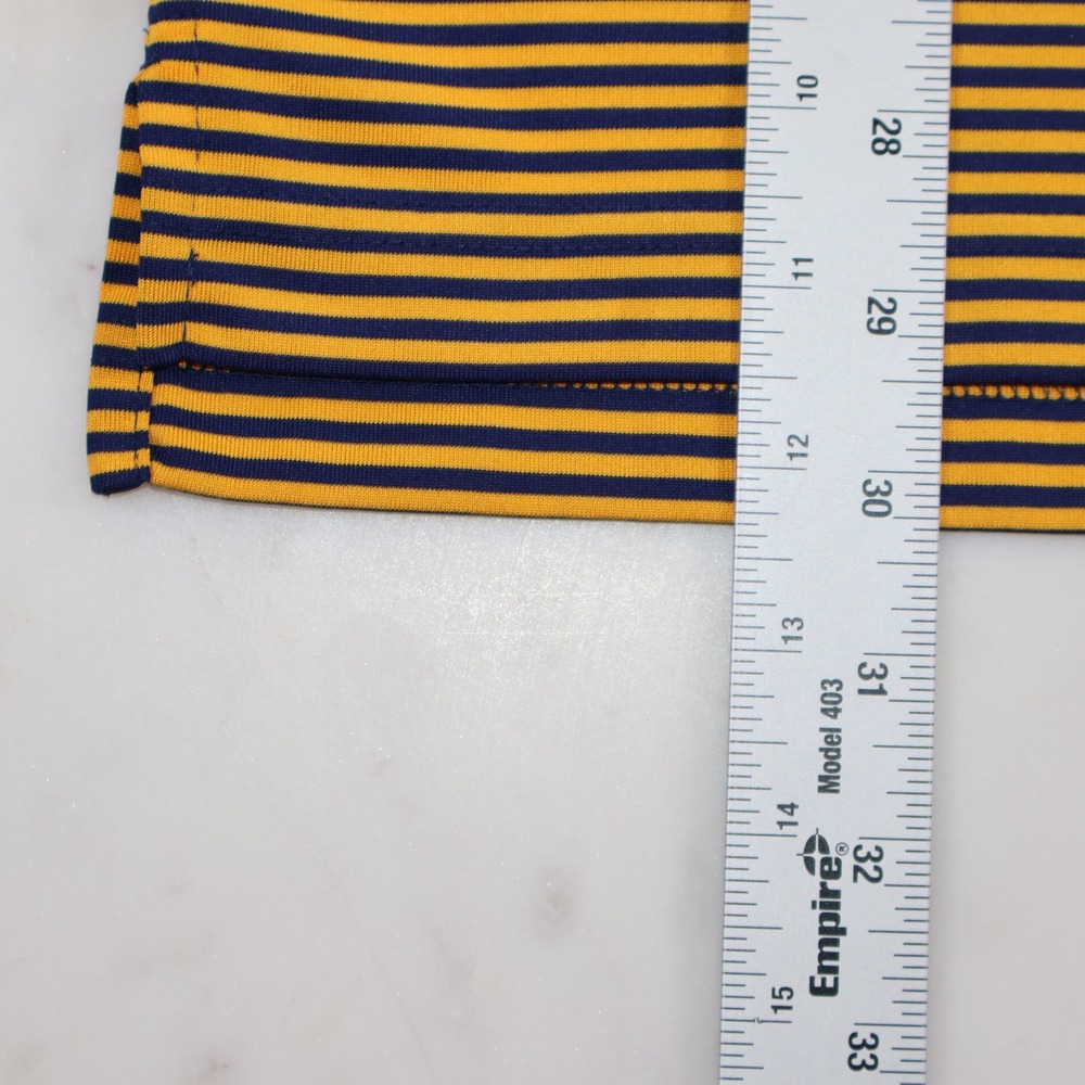 Peter Millar Aronimink Golf Club Polo Shirt Mens Large Striped Navy Gold L - Picture 3 of 9